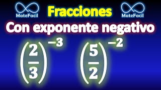 Fracciones con exponente negativo Explicado súper fácil [upl. by Atnahsa]