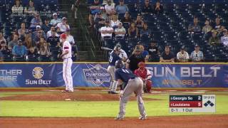 2017 Sun Belt Baseball Championship Game 6 Highlights Georgia Southern vs Louisiana [upl. by Niwle94]