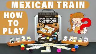 Domino D12 with 4 Holders How to Play Mexican Train Dominoes [upl. by Dirtsa]