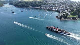 Paddle ship Waverley at Fowey Harbour [upl. by Wrigley]