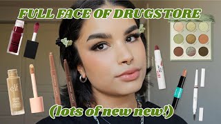 Full Face of DRUGSTORE lots of new new [upl. by Ahtera953]