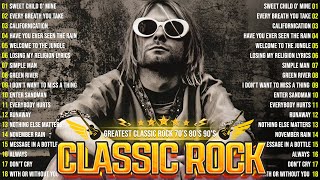 Best Classic Rock Ultimate Full Album 70s 80s 90s🔥Guns N Roses The Beatles Led Zeppelin Queen [upl. by Sudnor]