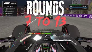 F1 24 OVERTAKES OF THE WEEK SEASON 10  ROUND 7 TO 13 [upl. by Surovy]