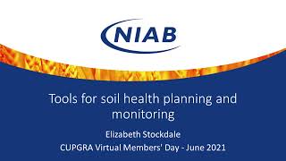 NIAB Tools for soil health planning and monitoring [upl. by Oliana]