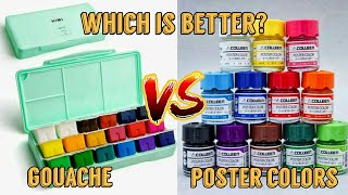 Gouache VS Poster Colors  Which is Better [upl. by Akieluz]