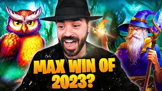 ROSHTEIN BIGGEST WINS 2023 Power of Merlin Wanted Dead or a Wild Zeus vs Hades casino big win [upl. by Larcher]