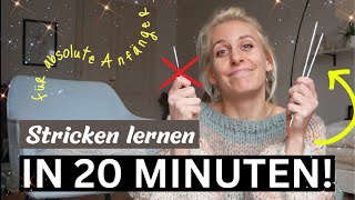 STRICKEN LERNEN in 20 Minuten für absolute ANFÄNGER  das ultimative Zusammenfassungsvideo [upl. by Lamdin]