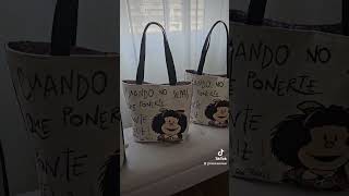 TOTES EN GOBELINO CON ESTAMPADO DE MAFALDA hechoamano fashion artesania totebag MAFALDA [upl. by Menedez]