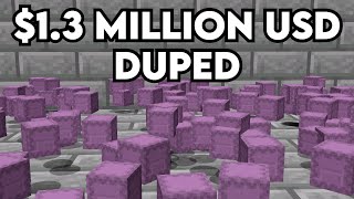 Duping on a PayToWin Minecraft Server 13M USD DUPED [upl. by Islehc]