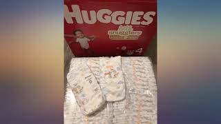 Huggies Little Snugglers Baby Diapers Size 4 140 Ct review [upl. by Arathorn]