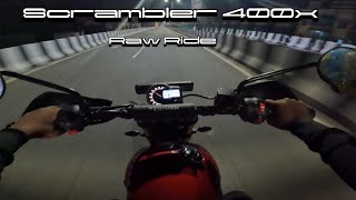 Night Ride With Triumph Scrambler 400x Raw Ride 🔥 [upl. by Dorsy]