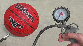 Experiment Air Compressor vs Basketball [upl. by Yahc]