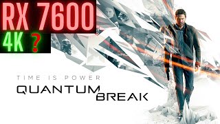 4K❓RX 7600  Ryzen 5600G QUANTUM BREAK HighMediumUltra Benchmark [upl. by Ayekram]