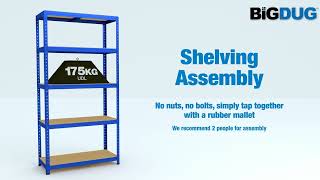 BiGDUG 3 Bay Boltless Shelving Mega Deal 3D Assembly [upl. by Sidoma965]