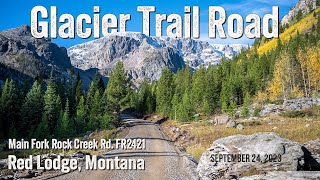 Scenic drive down Glacier trail rd near Red Lodge Mont Sept 24 2023 Absaroka Beartooth Wilderness [upl. by Mercado786]