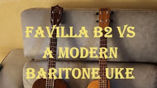 Favilla B2 vs Modern Baritone Uke [upl. by Yentruok498]