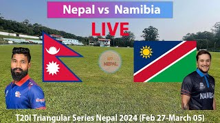 🔴LIVE Nepal vs Namibia T20I Cricket Triangular Series 2024 Match Live  Match 4 NEP vs NAM [upl. by Idnym]