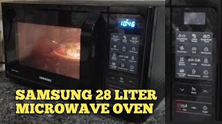 Samsung 28 liter microwave oven cooking Demo Make pizza in Convection Mode  samsung oven [upl. by Kata]