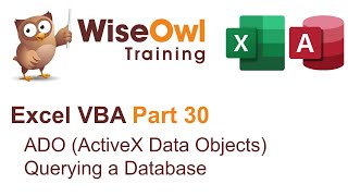 Excel VBA Introduction Part 30  ADO ActiveX Data Objects Querying a Database [upl. by Sidnak48]