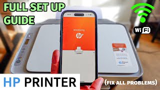 Solve HP Printer Set Up Issues Full Setup Guide  Print Over WIFI via iPhone Tutorial [upl. by Augustin]