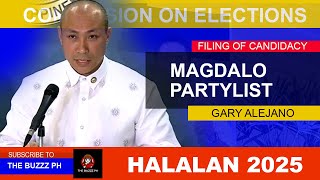 MAGDALO PARTY LIST ON FILING OF CANDIDACY FOR HALALAN 2025  GARY ALEJANO [upl. by Asseram]