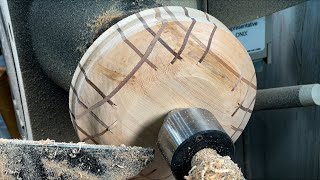 Woodturning  Exploding  Crosshatch Lidded Bowl [upl. by Senskell]