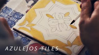 Painting Traditional Azulejos Tiles in Portugal [upl. by Carr406]