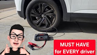 Ultimate Jump Starter Power Bank With Air Compressor Demo  Tpms Reset On 2022 Vw Atlas [upl. by Anivram]