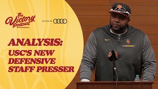 Instant Reaction USCs new defensive staff holds introductory press conference II The Victory Pod [upl. by Eiramanin330]