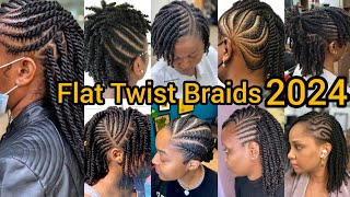 Exquisite Flat Twist Braids Hairstyles for Black Women  Passion Twist Hairstyles  Braided Hairs [upl. by Broek188]