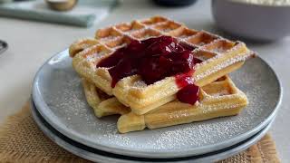 Belgische Waffeln – einfaches Rezept für den perfekten Waffelteig [upl. by Ardiedal]