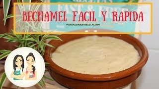 Cómo hacer salsa BECHAMEL rápido fácil y SIN grumos Manualidades Y Recetas [upl. by Ailgna]