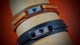 Easy Leather Bracelet with Shoelace Charms from Beebeecraft 🤓 [upl. by Linders339]