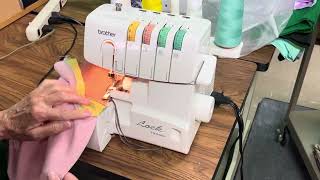 Serging the underarm seam of a raglan shirt for We Sew Love [upl. by Humo998]