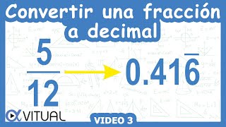 Convertir una fracción a número decimal [upl. by Ainerol]