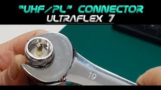 UHF PL259 Solder Male Connector Installation for MampP Ultraflex 7 Coaxial Cable [upl. by Godart]