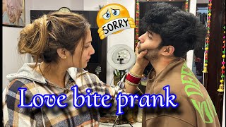 Tushar ki love bite pakdi gyi  prank reaction emotional [upl. by Onailimixam]