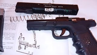 Borner special force w119 co2 bb gun 45mm fixing the light slide movement with another spring [upl. by Hurlbut]