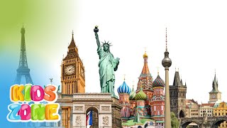 Landmarks of the world  Famous landmarks for kids  60 famous landmarks and place of the world [upl. by Aimekahs]