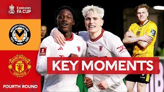 Newport County v Manchester United  Key Moments  Fourth Round  Emirates FA Cup 202324 [upl. by Cherry]