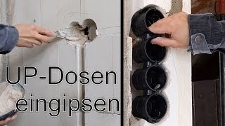 UPDosen  Gerätedosen eingipsen  RohbauElektroinstallation Teil 3 [upl. by Nilram]