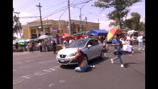 Conductor atropella a manifestantes que protestaban por falta de agua en Ermita Iztapalapa [upl. by Elockin]