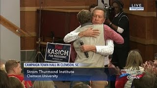 John Kasich hugs supporter CSPAN [upl. by Eduj189]