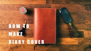 How to make luxury leather diary cover DIY DIARY COVER [upl. by Ynahpit]