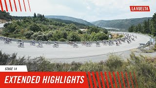 Extended Highlights  Stage 14  La Vuelta 2024 [upl. by Ynatirb]