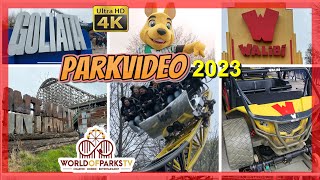 Walibi Holland 2023 Alle Achterbahnen amp Fahrgeschäfte Parkvideo – New Roller Coaster 2023 untamed [upl. by Maise]