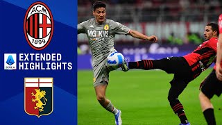 AC Milan vs Genoa Extended Highlights  Serie A  CBS Sports Golazo [upl. by Courcy]