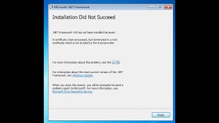 Mengatasi NET Framework 48 has not been installed because  A certificate chain procesed di Windows [upl. by Handler143]