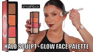 new SMASHBOX HALO SCULPT GLOW FACE PALETTE REVIEW  WEAR TEST  MagdalineJanet [upl. by Fischer574]