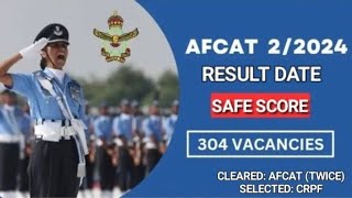 AFCAT 2 2024 EXPECTED CUT OFF 😱 AND RESULT DATE [upl. by Aicilet]